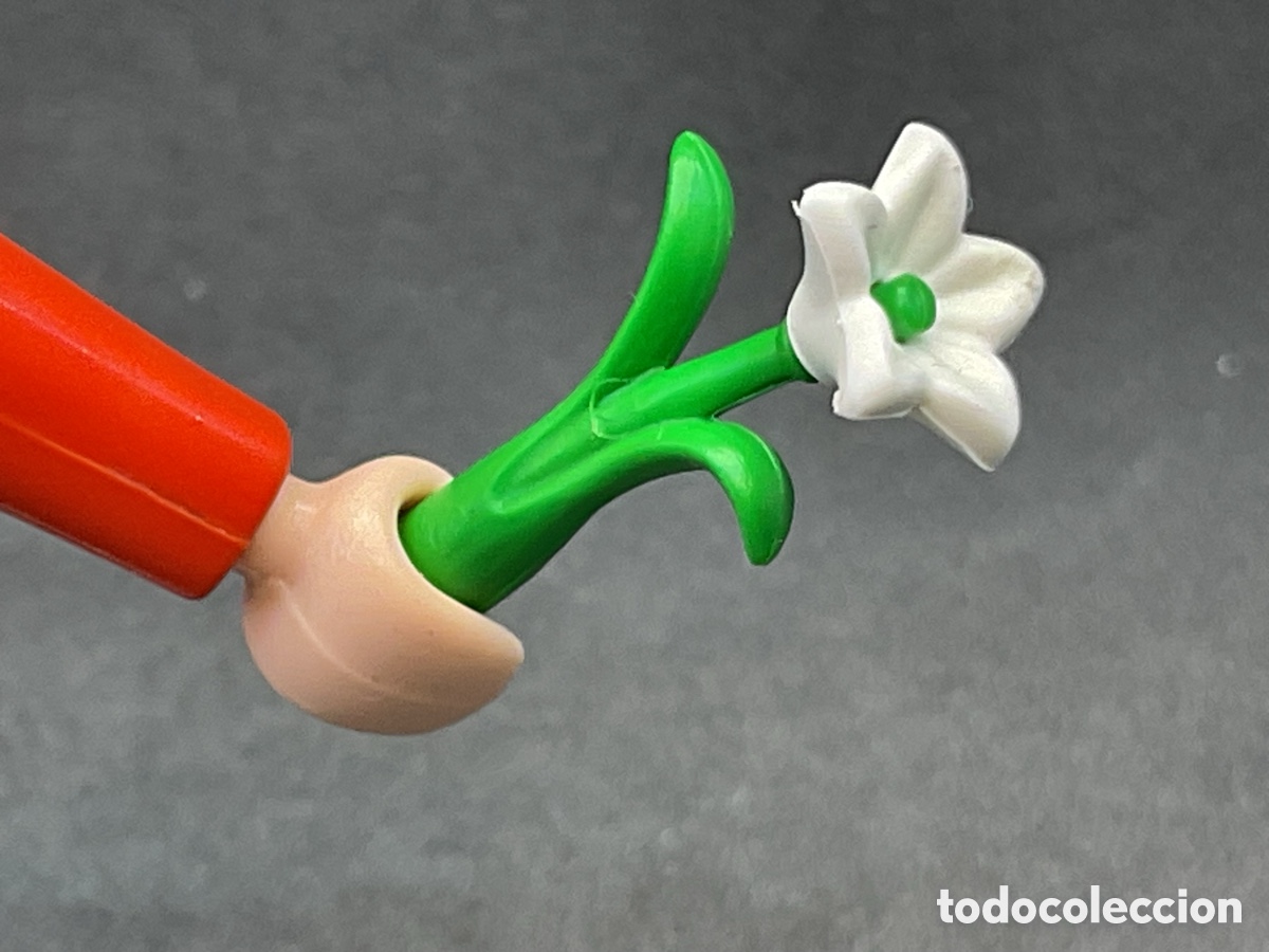 Playmobil: ACCESORIOS PLAYMOBIL. FLOR BLANCA CON TALLO VERDE.