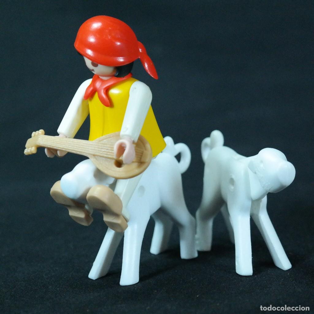Playmobil: Playmobil mujer con 2 terneros blancos☼