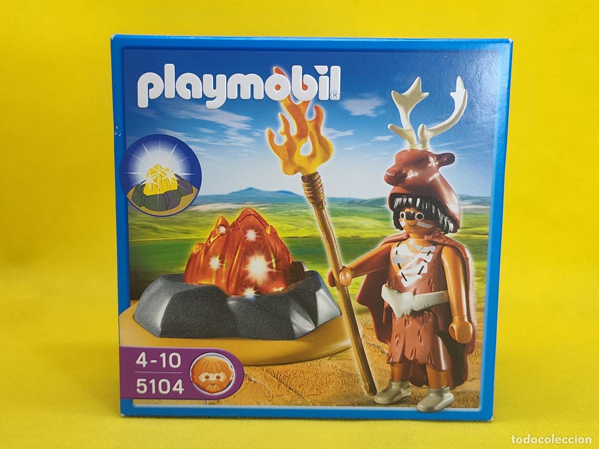 Playmobil: Playmobil Hechicero de la tribu con fuego REF 5104
