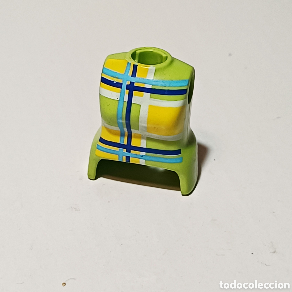 Playmobil: Pieza playmobil torso mujer verde a rayas