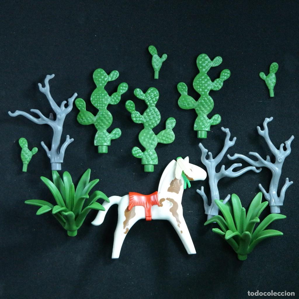 Playmobil: Playmobil caballo indio con vegetacion ☼