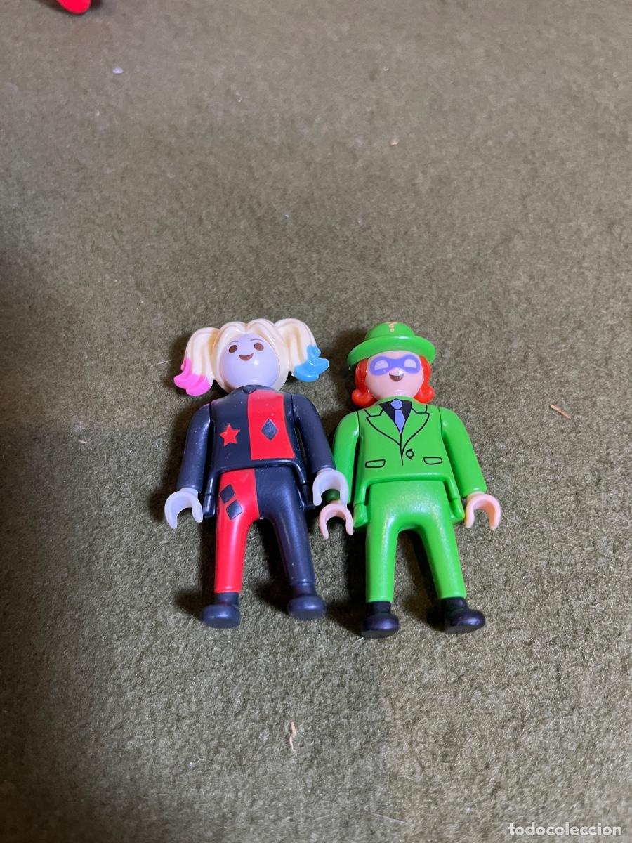 Playmobil: Lote 2 Figuras Playmobil DC Comics &ndash; Harley Quinn y Enigma (The Riddler) &ndash; Originales Geobra