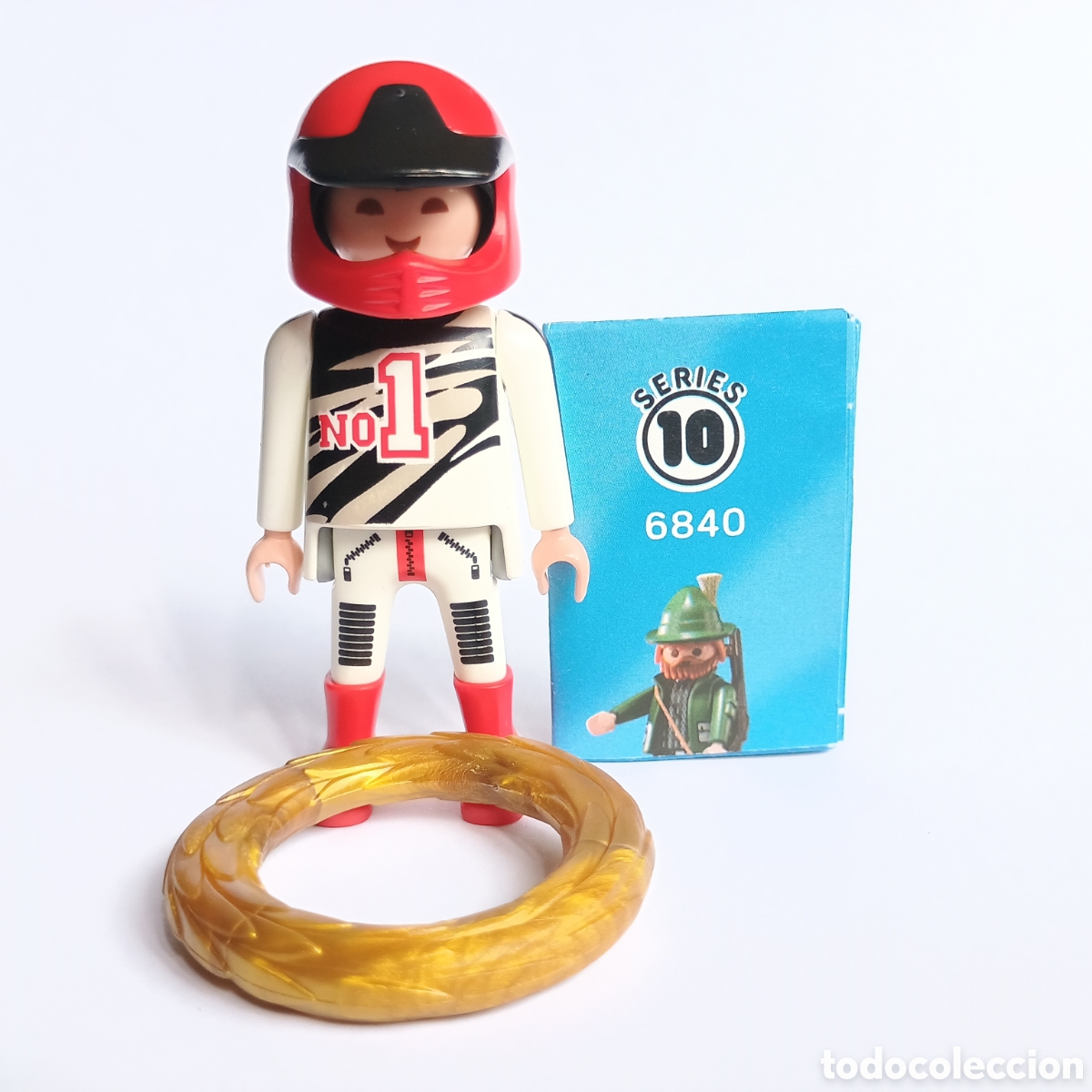 Playmobil: Playmobil figura Serie 10 piloto motocross