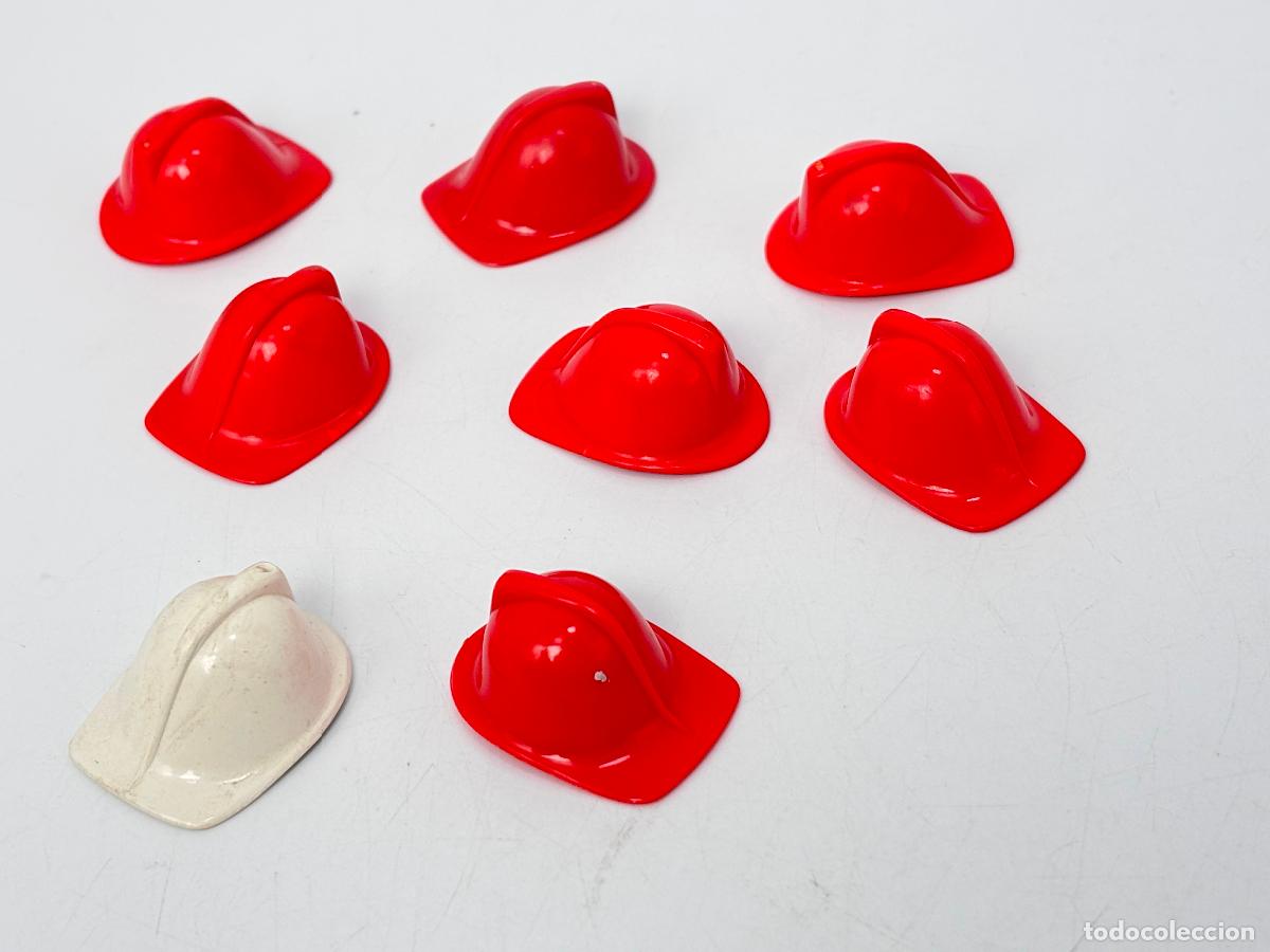 Playmobil: Playmobil lote casco bombero rojo blanco primera &eacute;poca