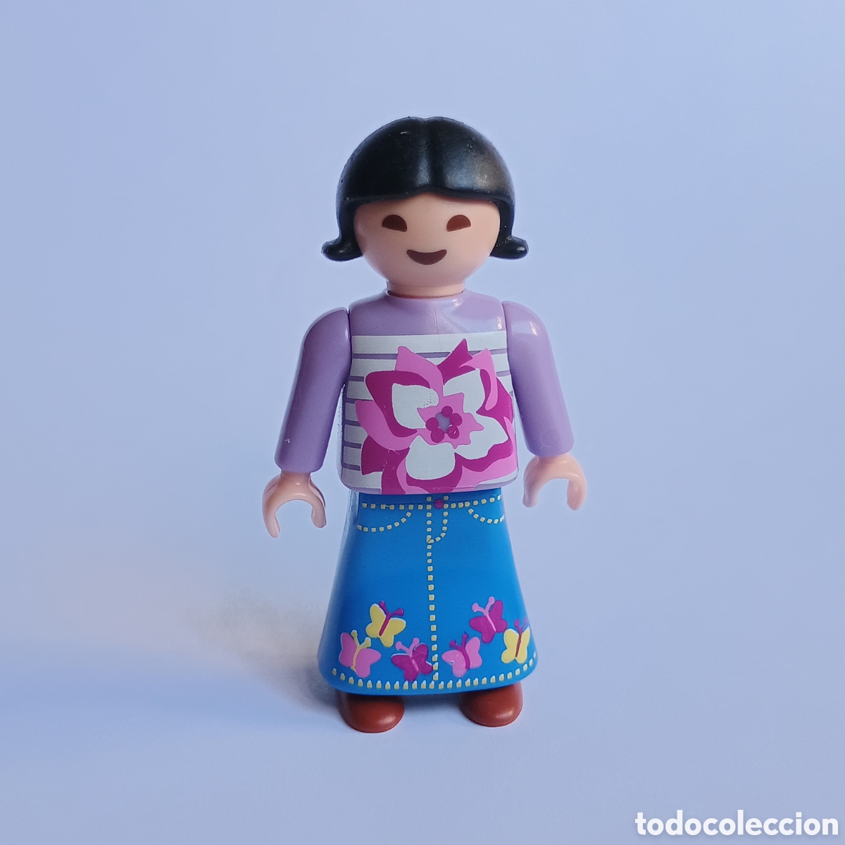 Playmobil: Playmobil figura ni&ntilde;a falda vaquera larga