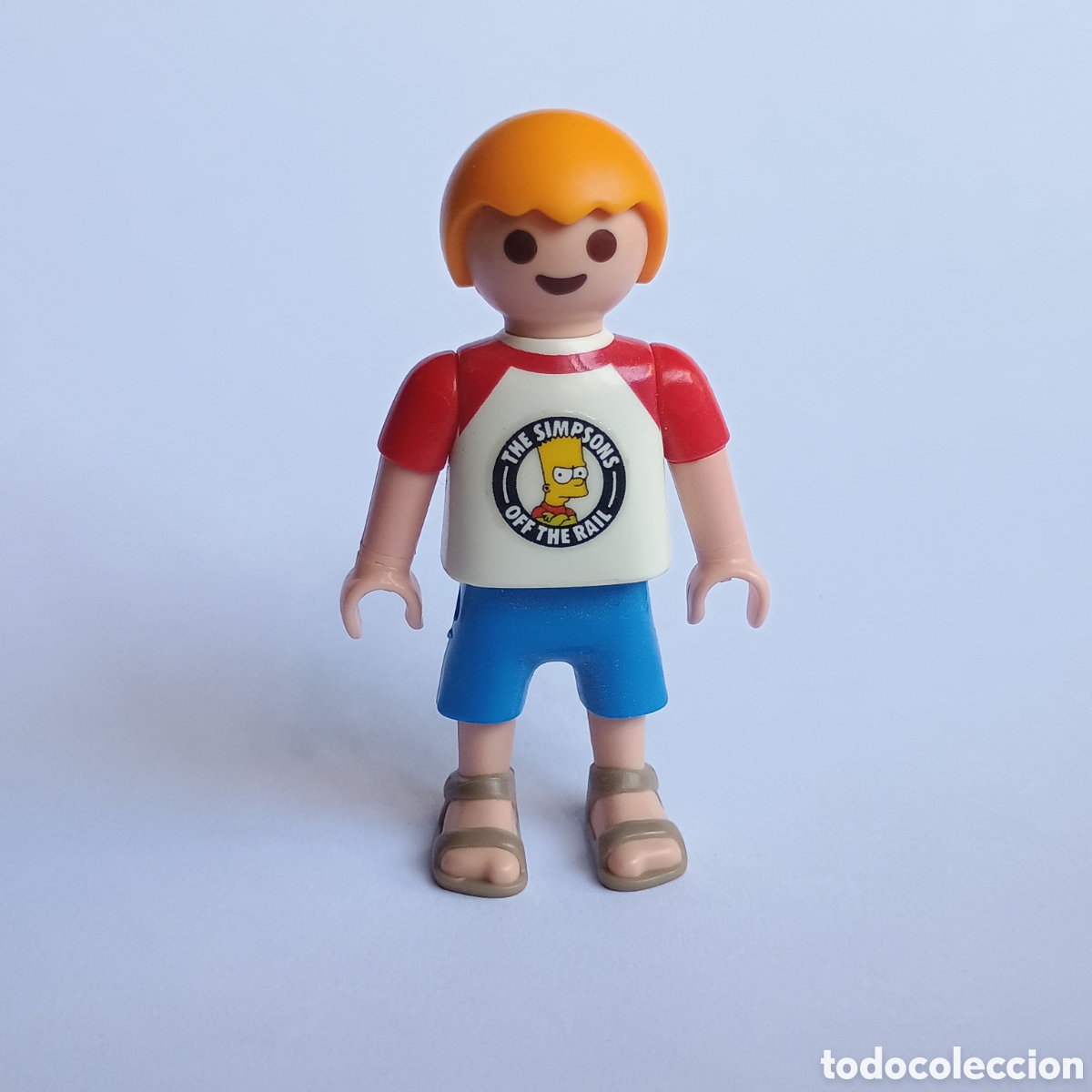 Playmobil: Playmobil figura ni&ntilde;o con camiseta personalizada Bart Simpson