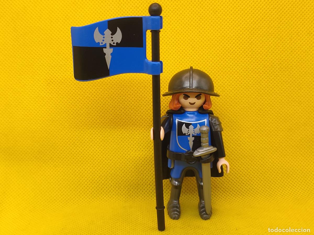 Playmobil: Playmobil Caballero medieval con estandarte, soldado abanderado