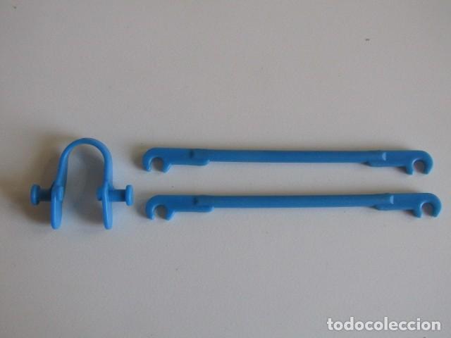 Playmobil: DIFICIL JUEGO DE ENGANCHES AZULES PONY TIRO CARRETA NI&Ntilde;OS ANTIGUA PLAYMOBIL