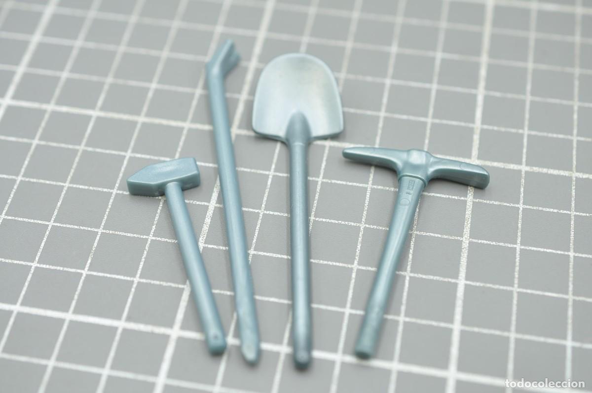 Playmobil: wsk104 Playmobil, herramientas gris azulado mina de oro 5236 70948