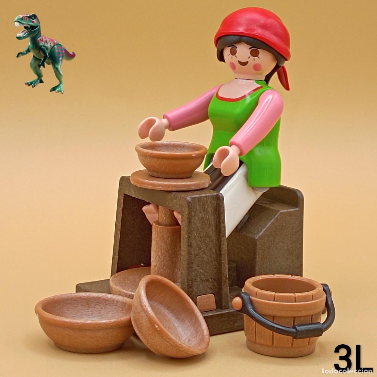 Playmobil: Playmobil alfarero torno alfareria taller ceramica barro arcilla artesano artesania mercado medieval