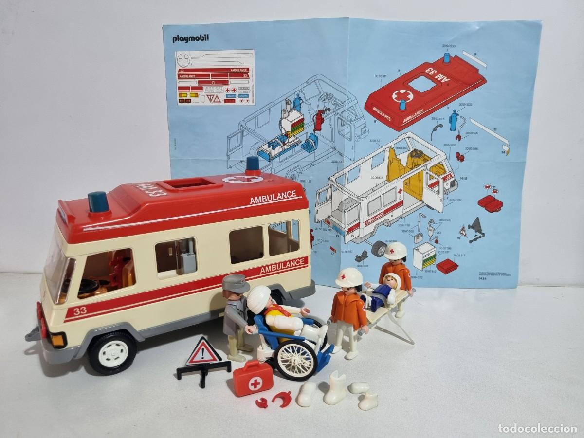 Playmobil: Playmobil 3456 Antigua Ambulancia Enfermero Medico Doctor Hospital Camilla Silla