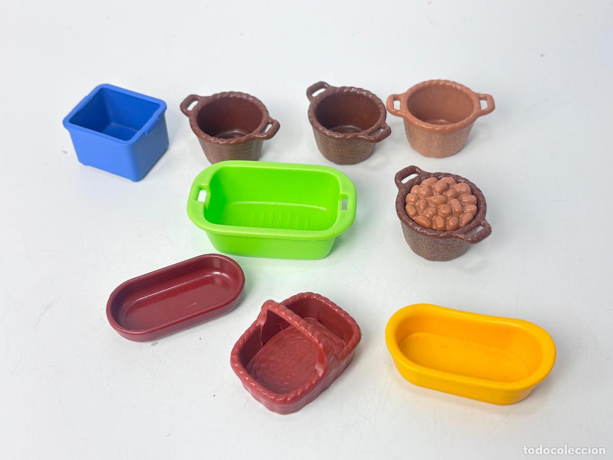Playmobil: Playmobil lote canasto cesto barre&ntilde;o