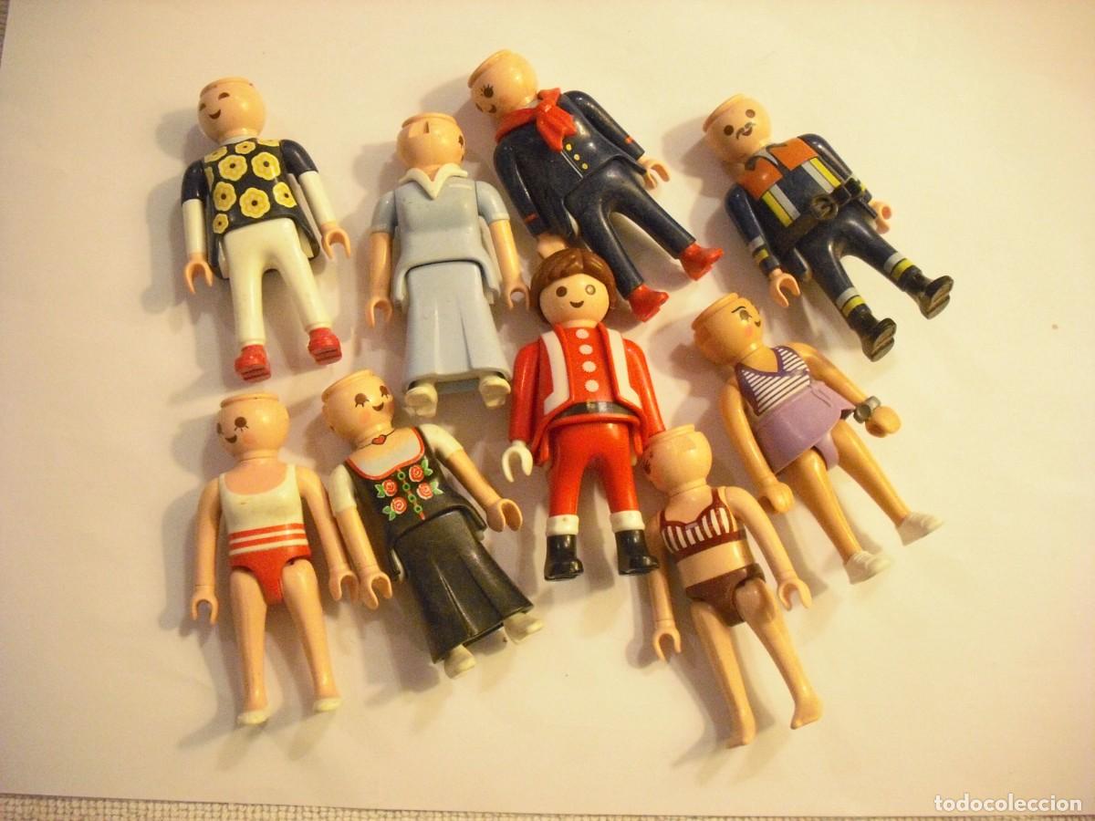 Playmobil: PLAYMOBIL, LOTE DE 9 FIGURAS INCOMPLETAS, CASI A TODOS LES FALTA EL PELO