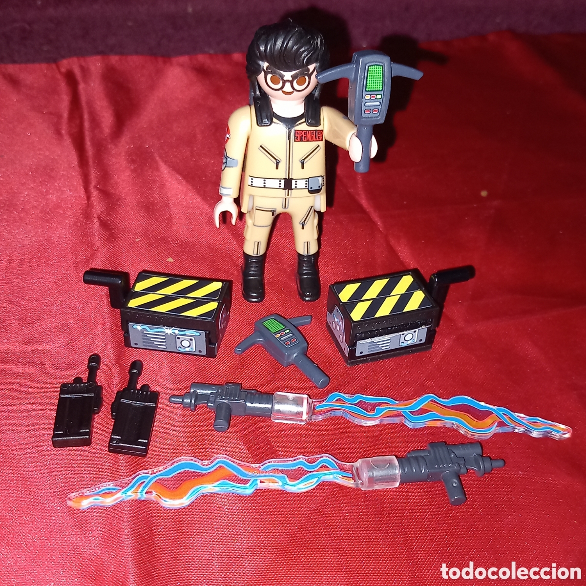 Playmobil: PLAYMOBIL CAZAFANTASMAS EGON SPENGLER+ACCESORIOS(COMO NUEVO)