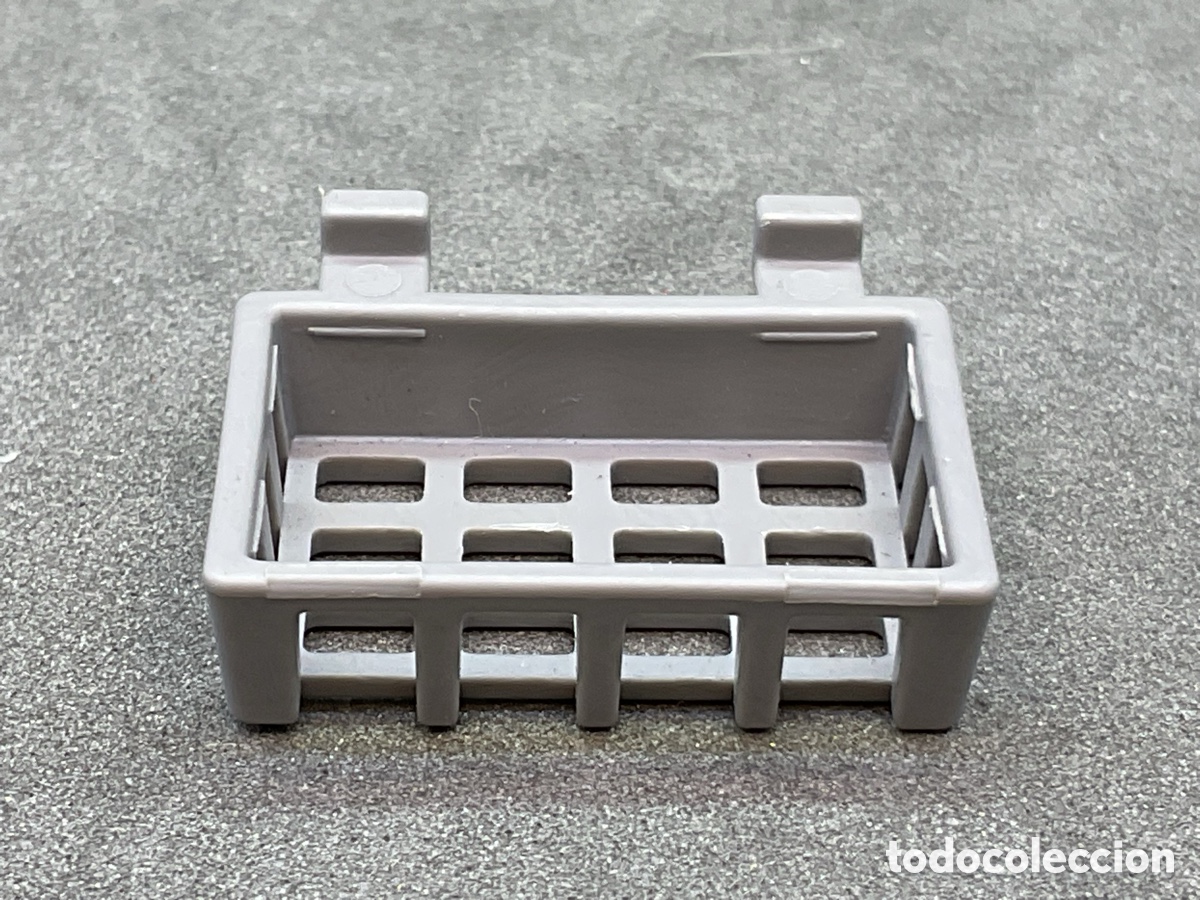 Playmobil: ACCESORIO PLAYMOBIL. CESTA GRIS. REF ESTANTERIAS, MUEBLES, SUPERMERCADOS, ETC