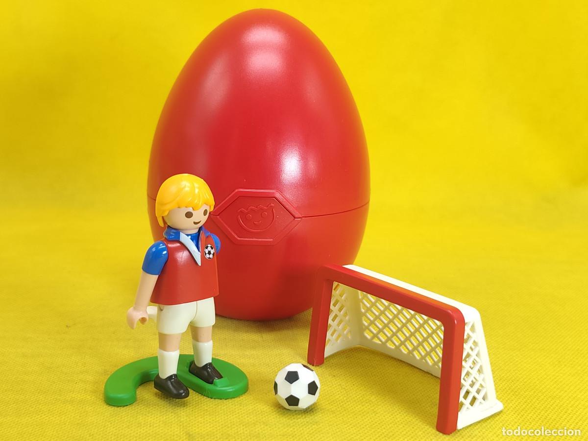 Playmobil: Playmobil Huevo futbolista con porter&iacute;a REF 4947