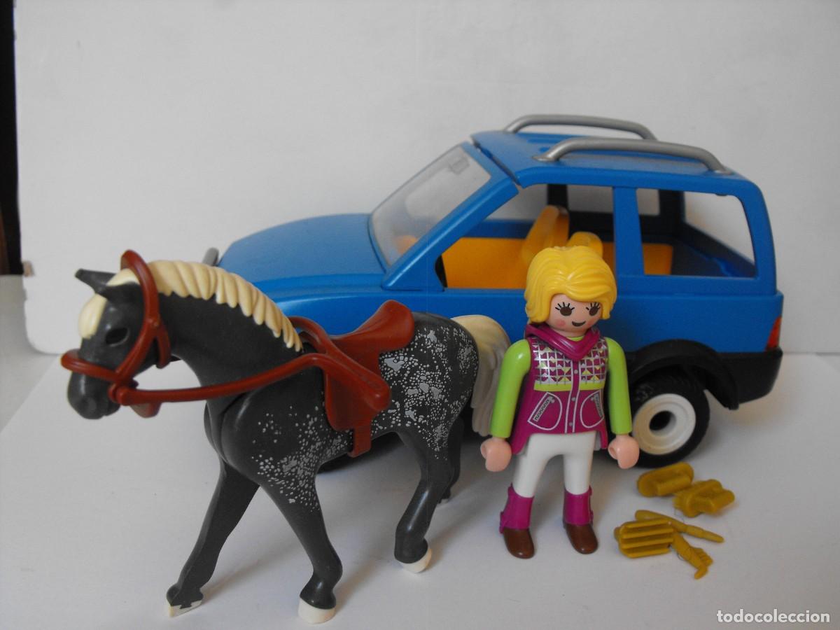 Playmobil: PLAYMOBIL. Coche, jinete y caballo. De la ref. 5223.