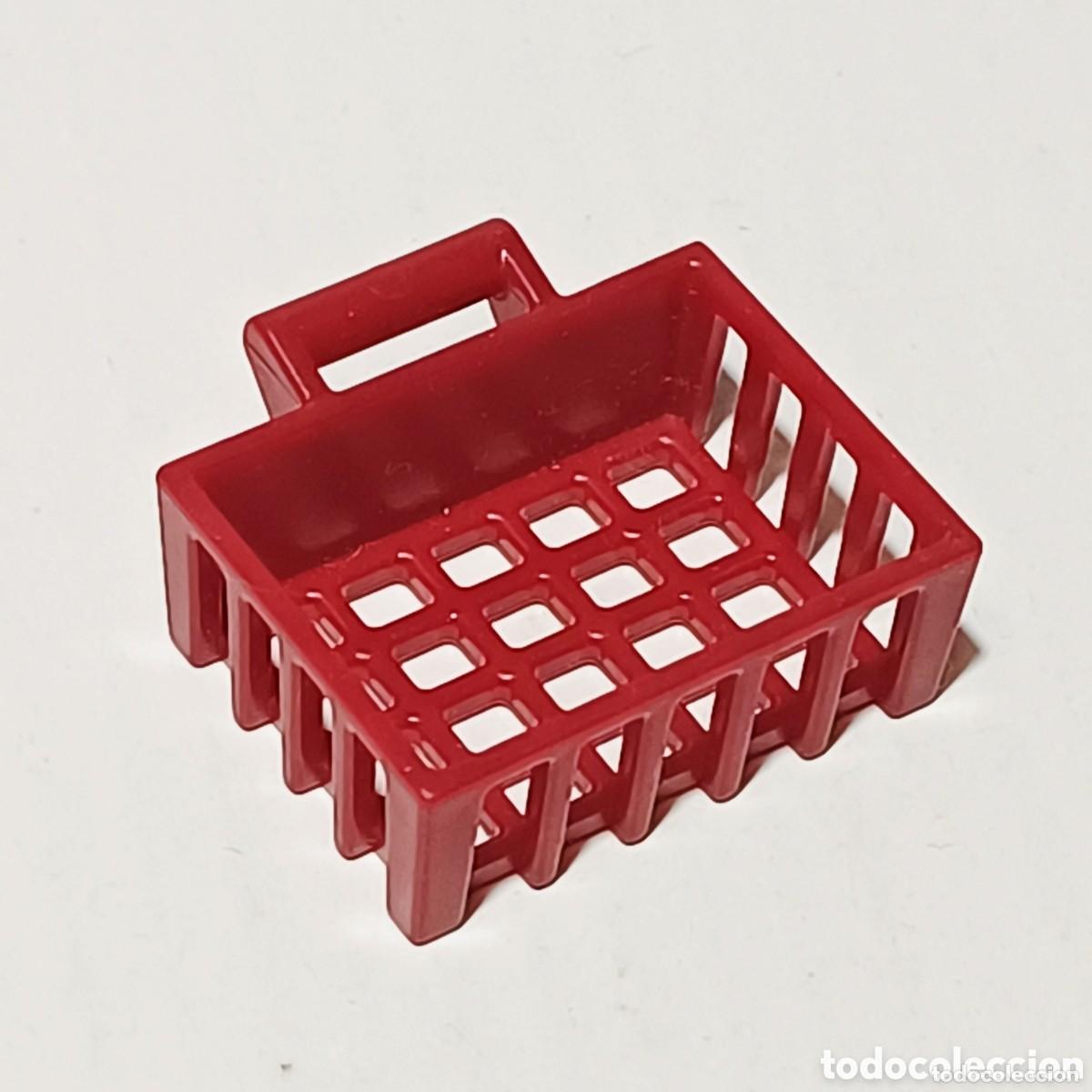 Playmobil: playmobil cesta cajon rojo burdeos granate city ciudad ref. 5080