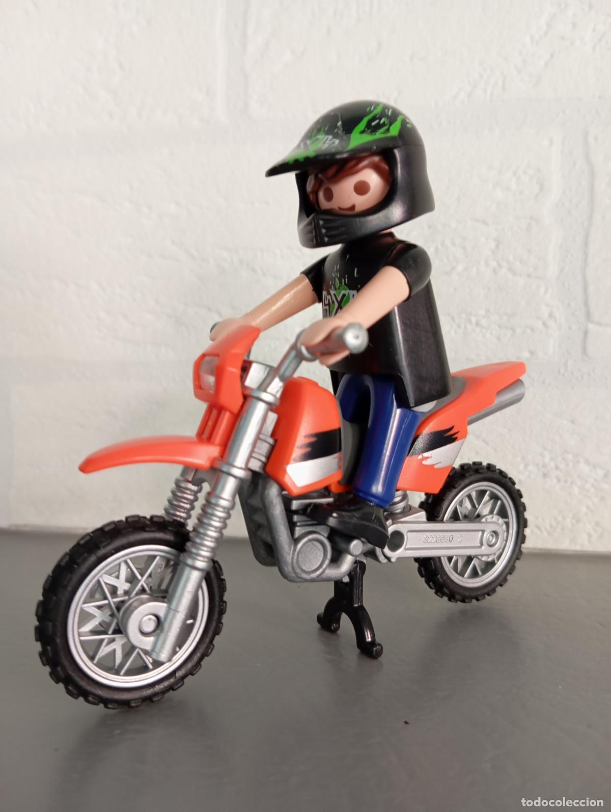 Playmobil: Playmobil moto campo naranja