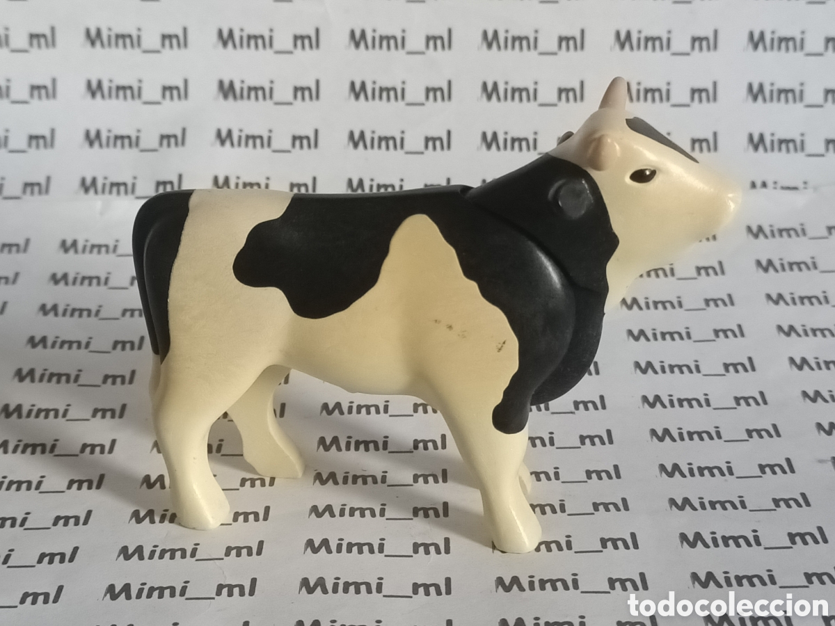 Playmobil: Playmobil toro blanco y negro granja country animales vaca