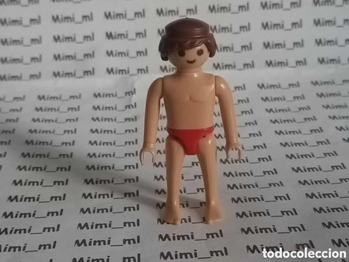 Playmobil: Playmobil figura hombre ba&ntilde;ador piscina playa vacaciones