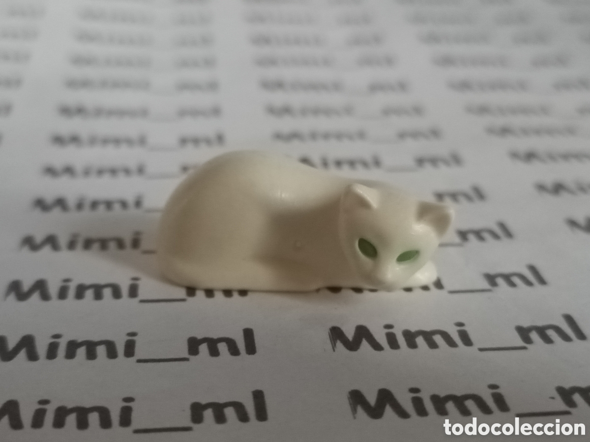 Playmobil: Playmobil gato color blanco y ojos verdes animales mascotas