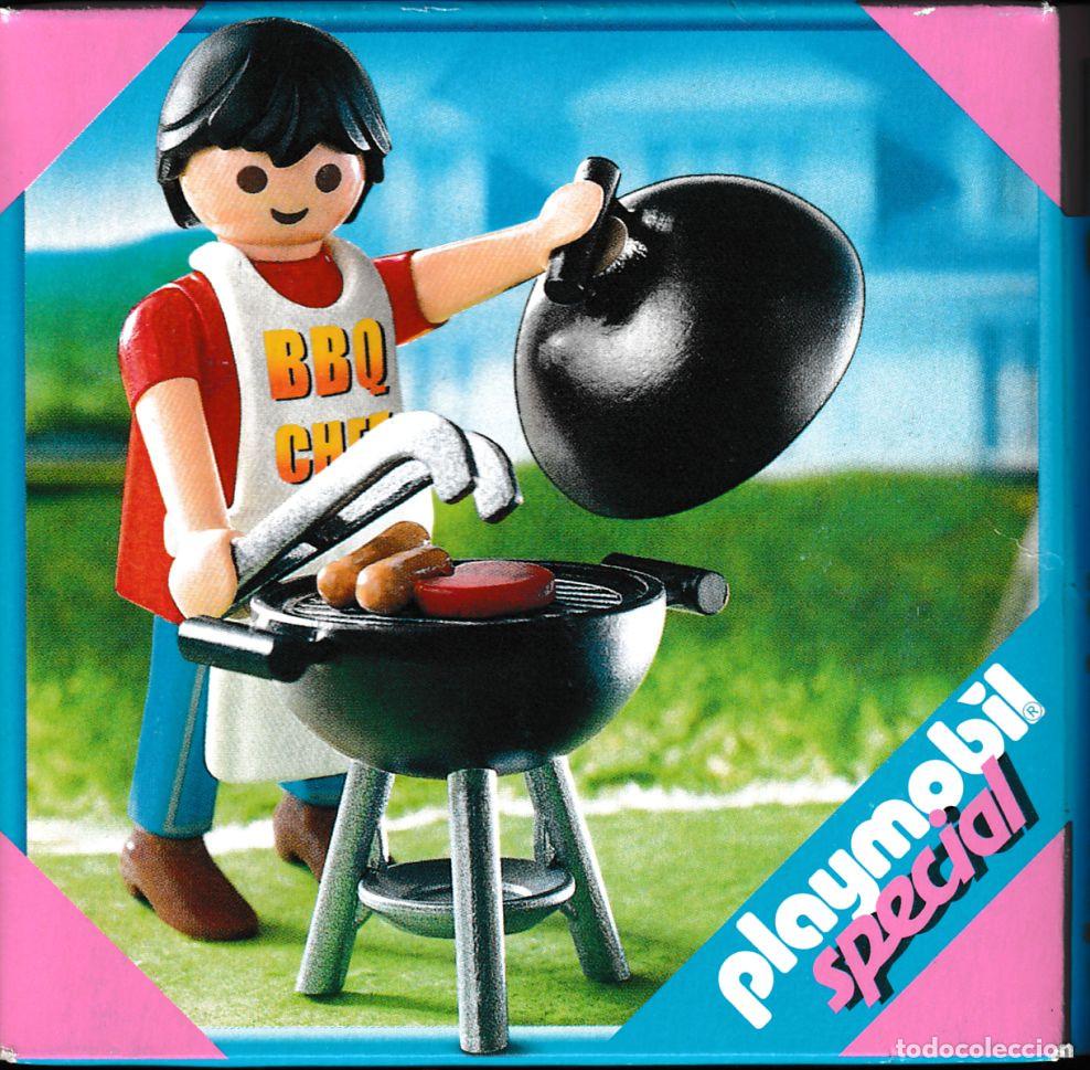 Playmobil: PLAYMOBIL SPECIAL - CITY HOMBRE CON BARBACOA - REF. 4649 - CAJA ABIERTA