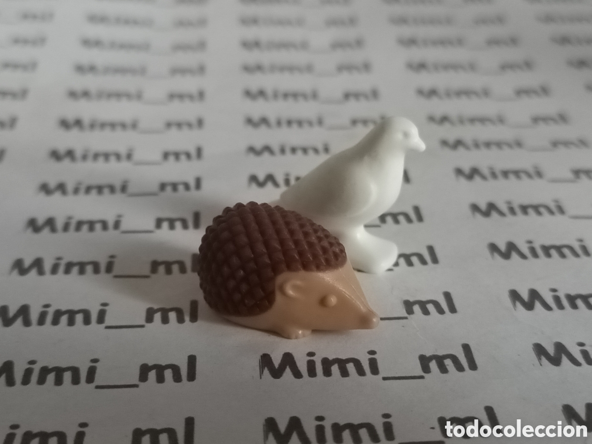 Playmobil: Playmobil erizo adulto y paloma color blanco animales