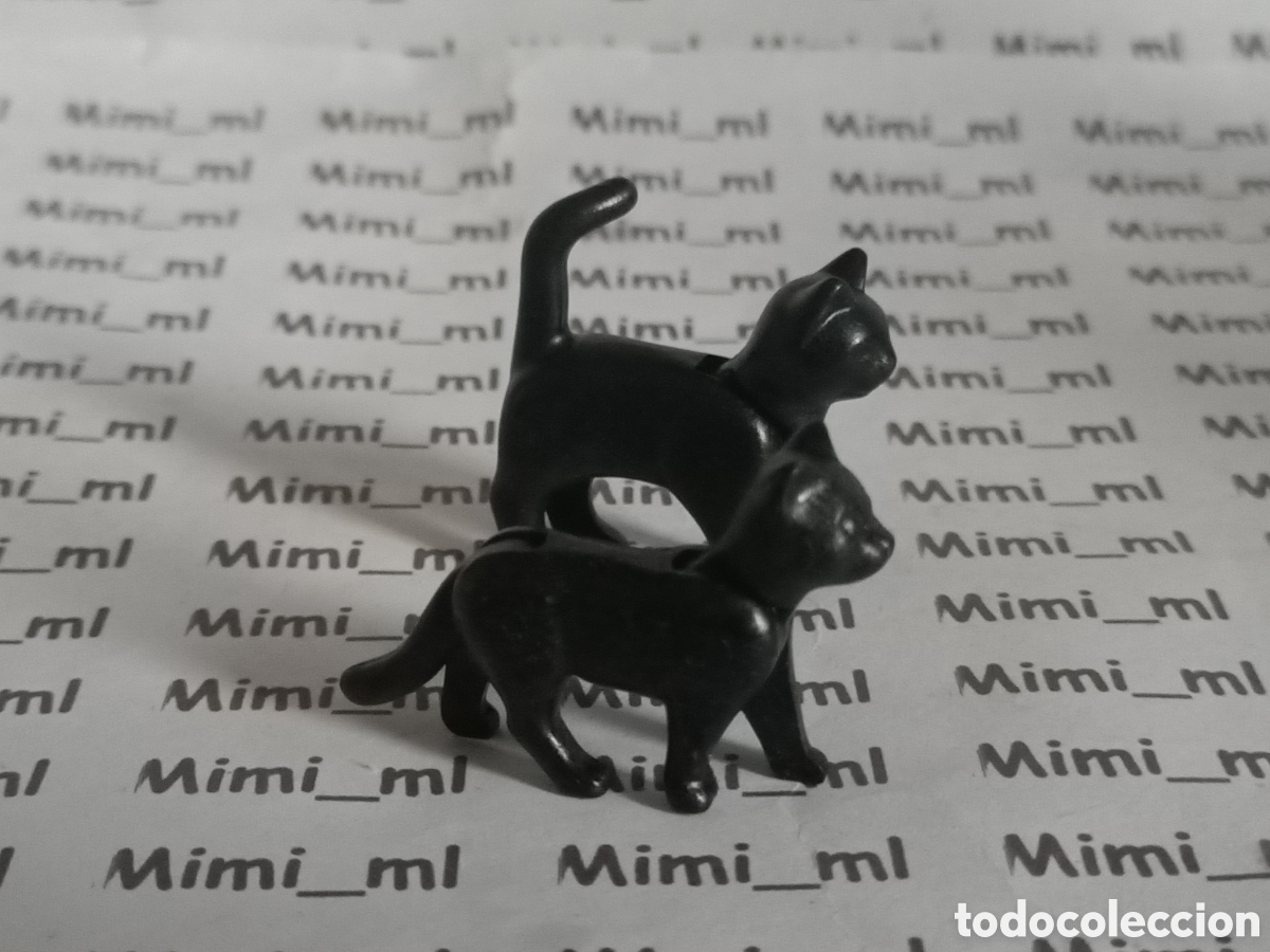 Playmobil: Playmobil 2 gatos negros animales mascotas