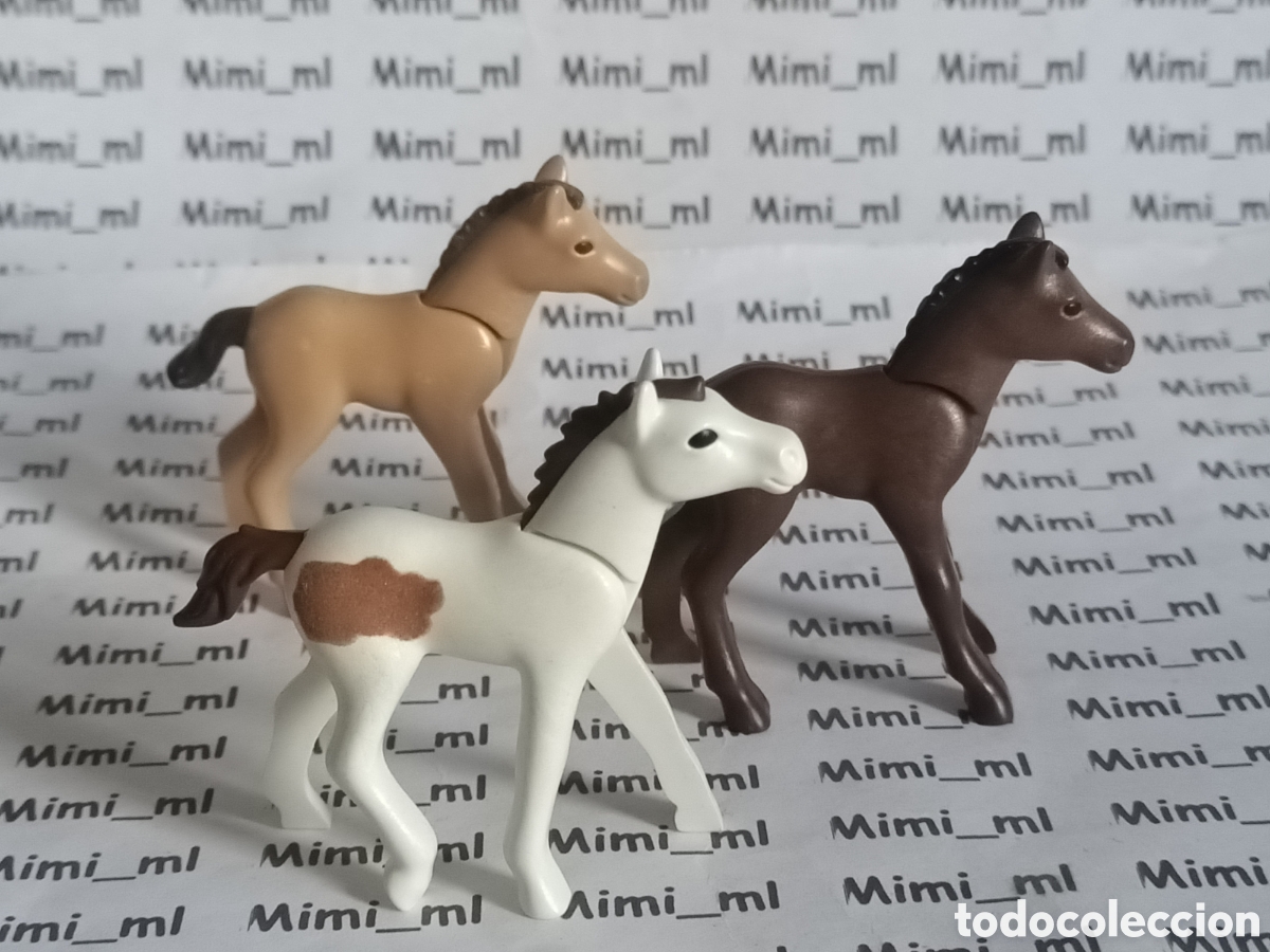 Playmobil: Playmobil 3 potros animales granja country rancho caballos