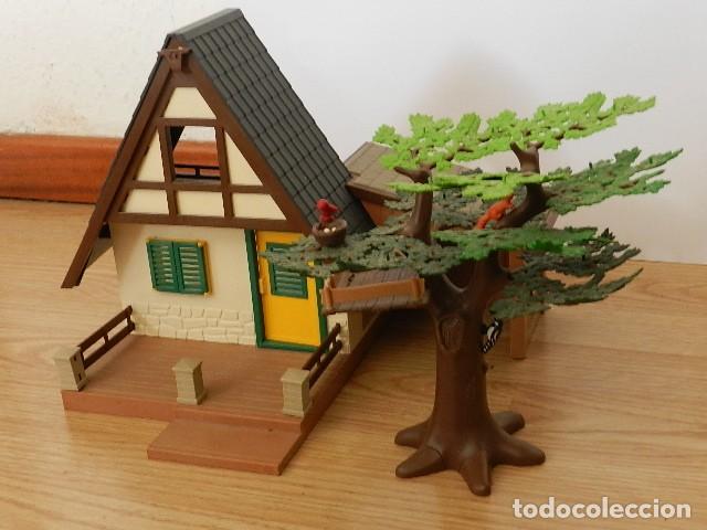 Playmobil: Caba&ntilde;a y &aacute;rbol Playmobil 4207 Casa del Guardabosques Geobra 2005