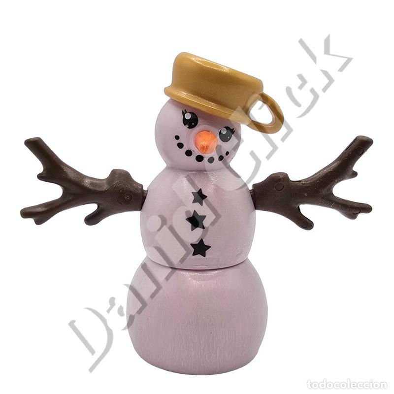 Playmobil: Playmobil Mu&ntilde;eco de Nieve Rosa con Sombrero - Christmas