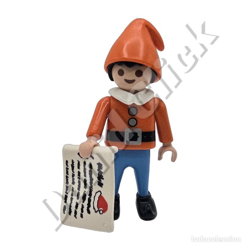 Playmobil: Playmobil Figura Elfo Navide&ntilde;o con Carta y Gorro Naranja
