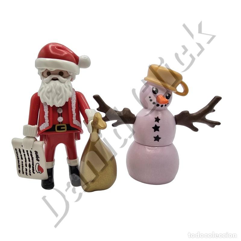 Playmobil: Playmobil Lote Pap&aacute; Noel con Carta y Mu&ntilde;eco de Nieve