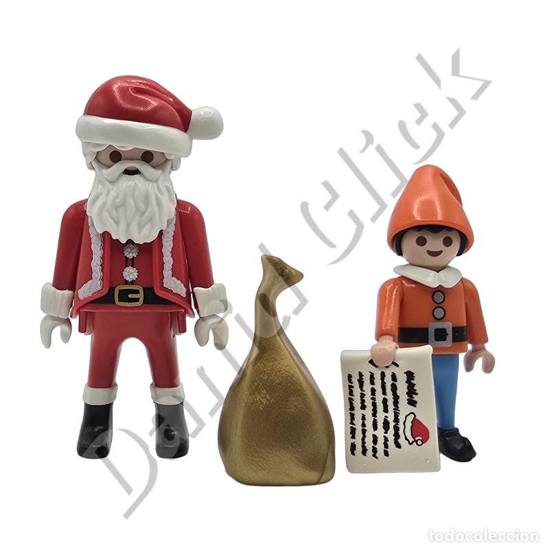 Playmobil: Playmobil Lote Pap&aacute; Noel con Saco y Elfo Navide&ntilde;o con Carta