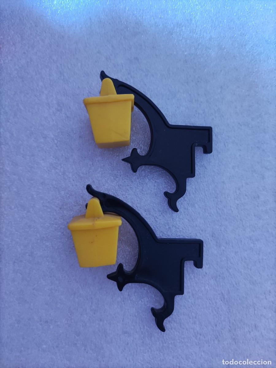 Playmobil: (B) 2 Soportes con faroles castillo medieval Playmobil