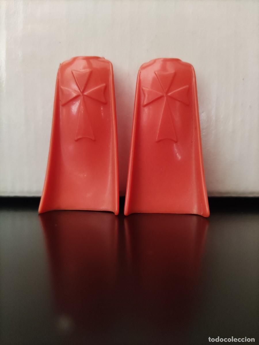 Playmobil: (B) 2 Capas larga naranja templarios castillo medieval primera &eacute;poca Playmobil