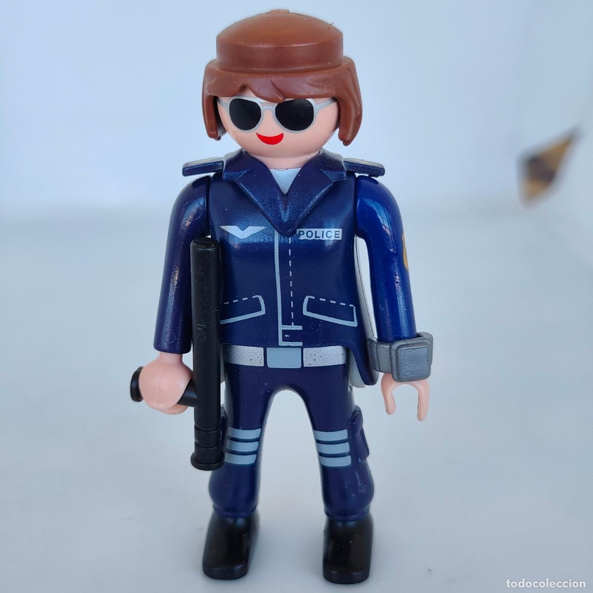 Playmobil: PLAYMOBIL FIGURA MUJER CIUDAD RESCATE POLICIA pie 2009