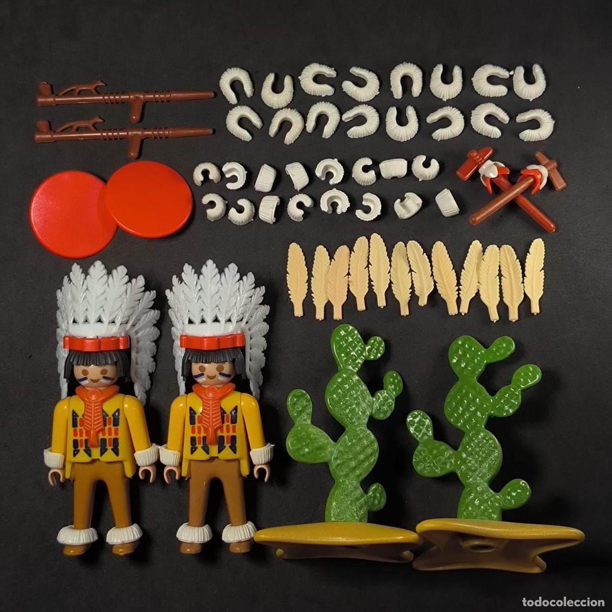 Playmobil: Playmobil indios Antex con accesorios y cactuses ☼