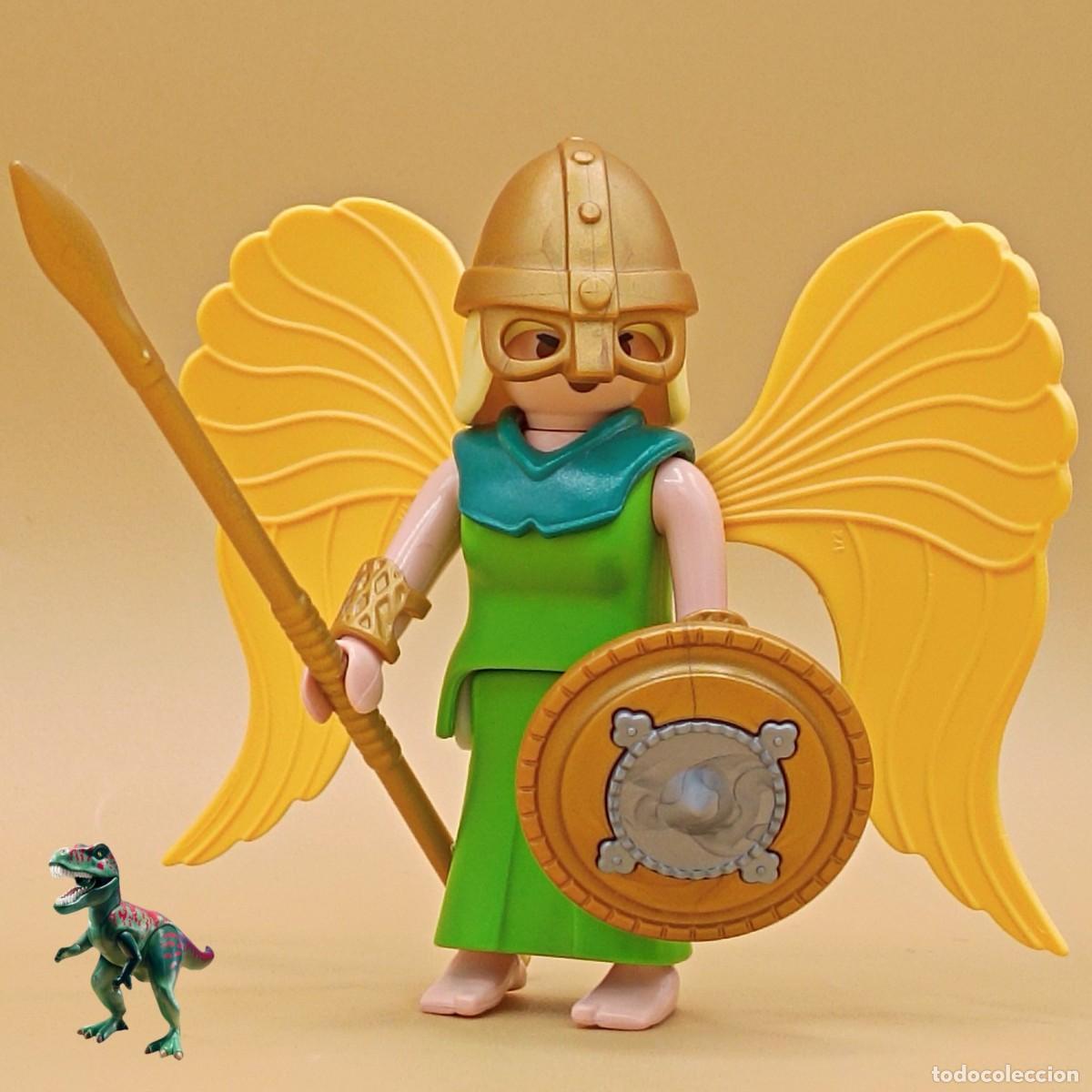 Playmobil: Playmobil figura valquiria mujer guerrera vikinga alas angel valkiria medieval chica elfa hada