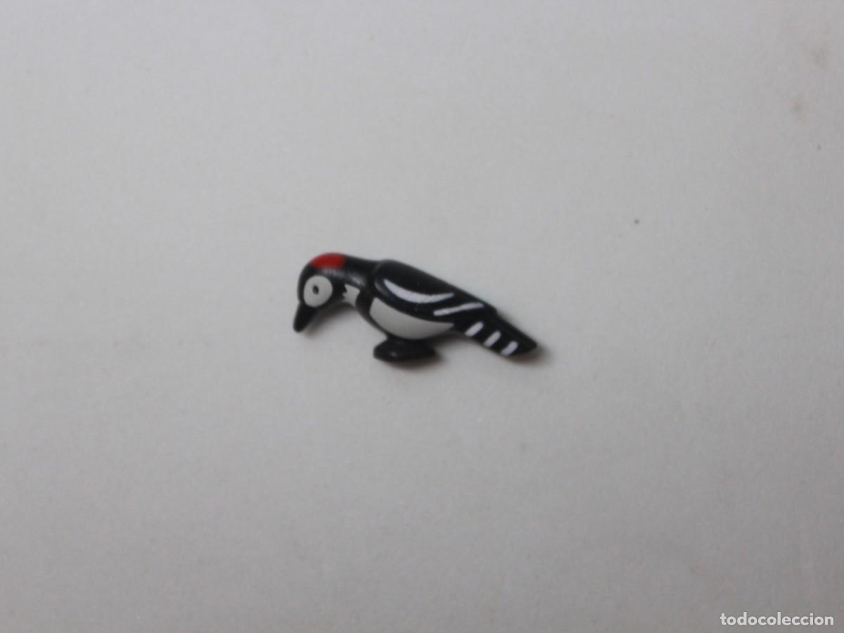 Playmobil: Accesorio playmobil p&aacute;jaro carpintero ave negra blanca roja bosque