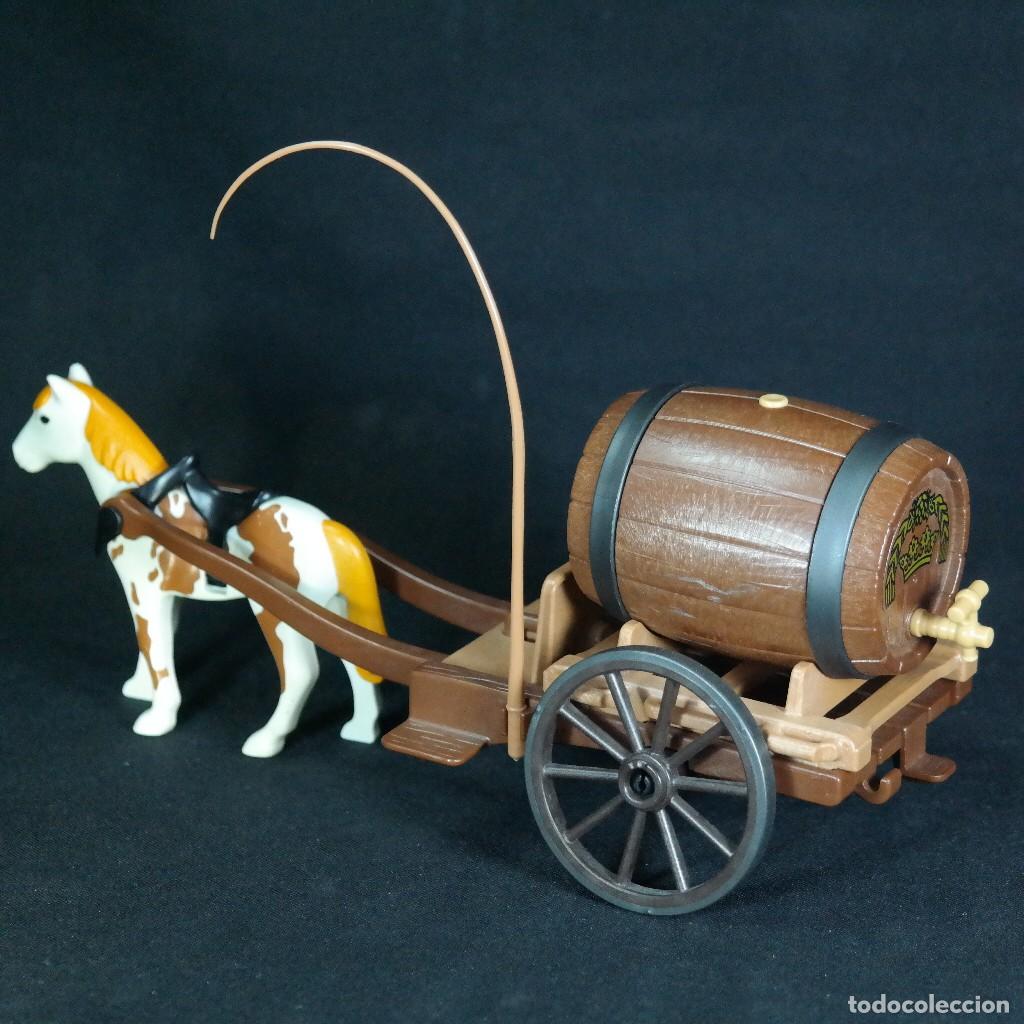 Playmobil: Playmobil carro medieval con barril de cerveza ☼