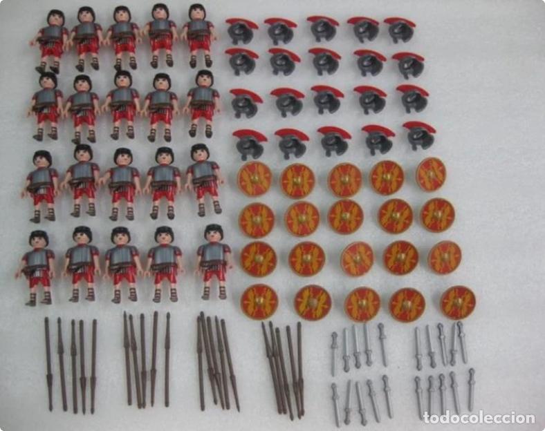 Playmobil: Playmobil lote 20 figuras completas romano, escudo, pilum, espada, cinto, casco,,,liquidacion