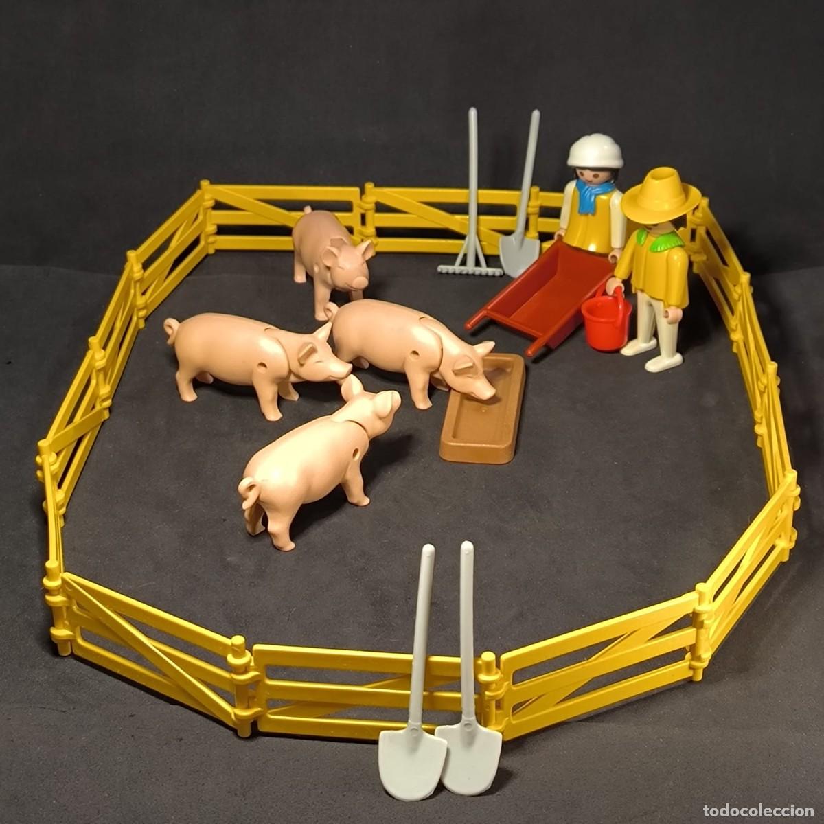 Playmobil: Playmobil granjeros con chanchos y cerco ☼