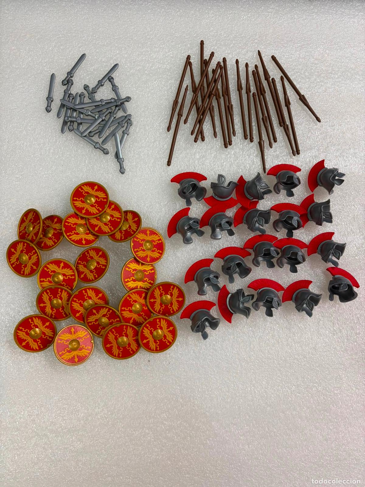 Playmobil: Playmobil lote complementos romano ,20 escudo, 20 pilum, 20 espada, 20 cascos,,,liquidacion