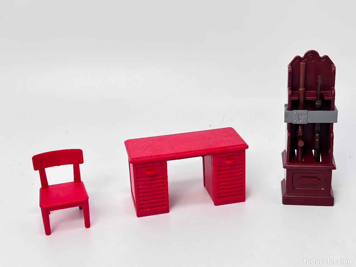 Playmobil: Playmobil lote silla mesa escritorio armero y rifle oficina oeste