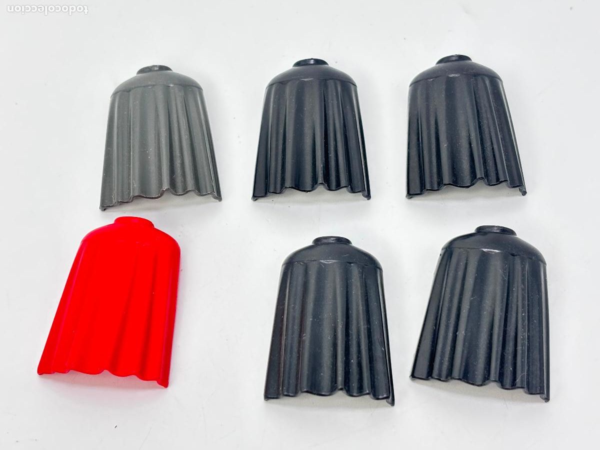 Playmobil: Playmobil lote capa larga negra roja gris