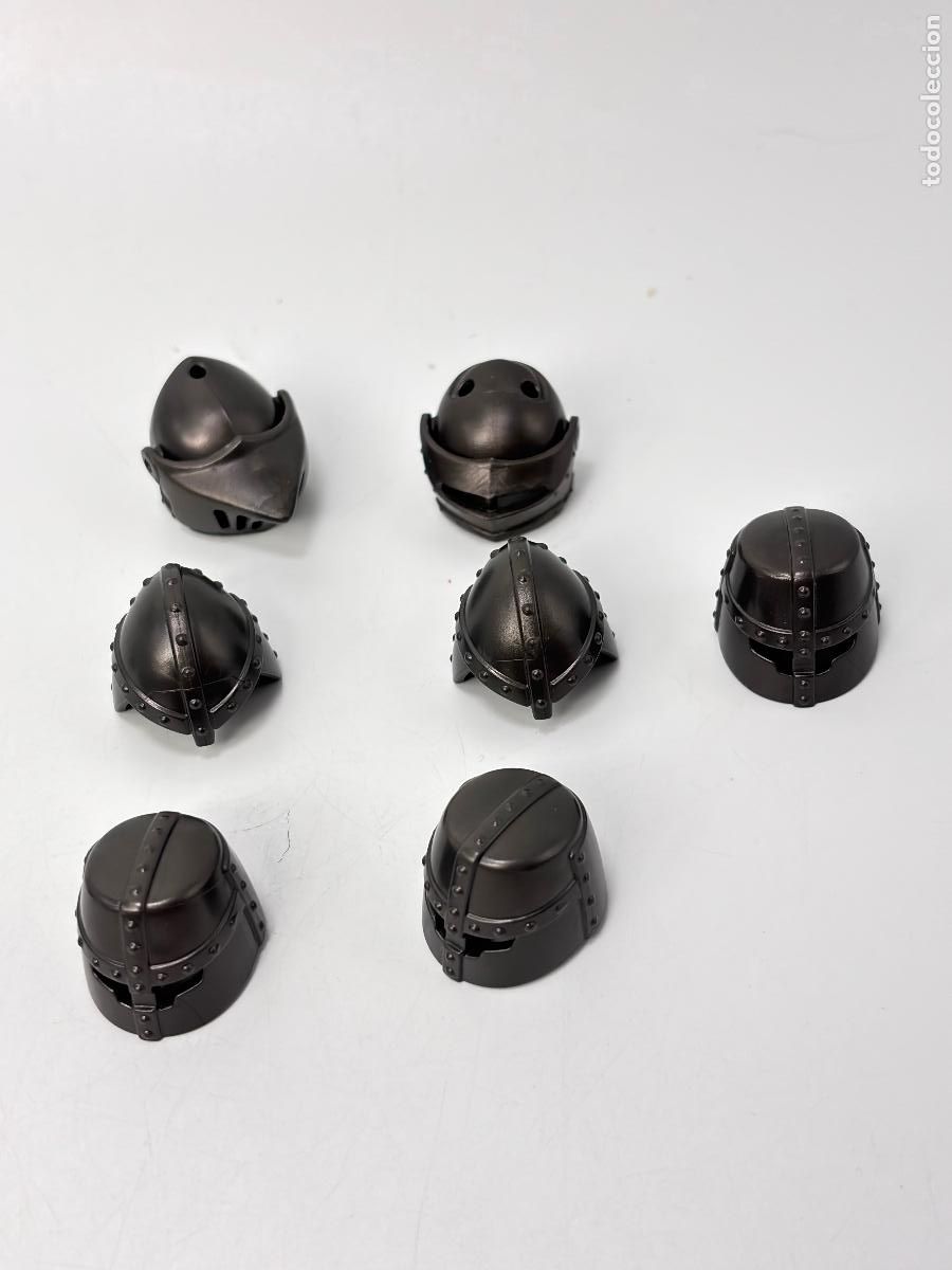 Playmobil: Playmobil lote casco soldado caballero gris oscuro
