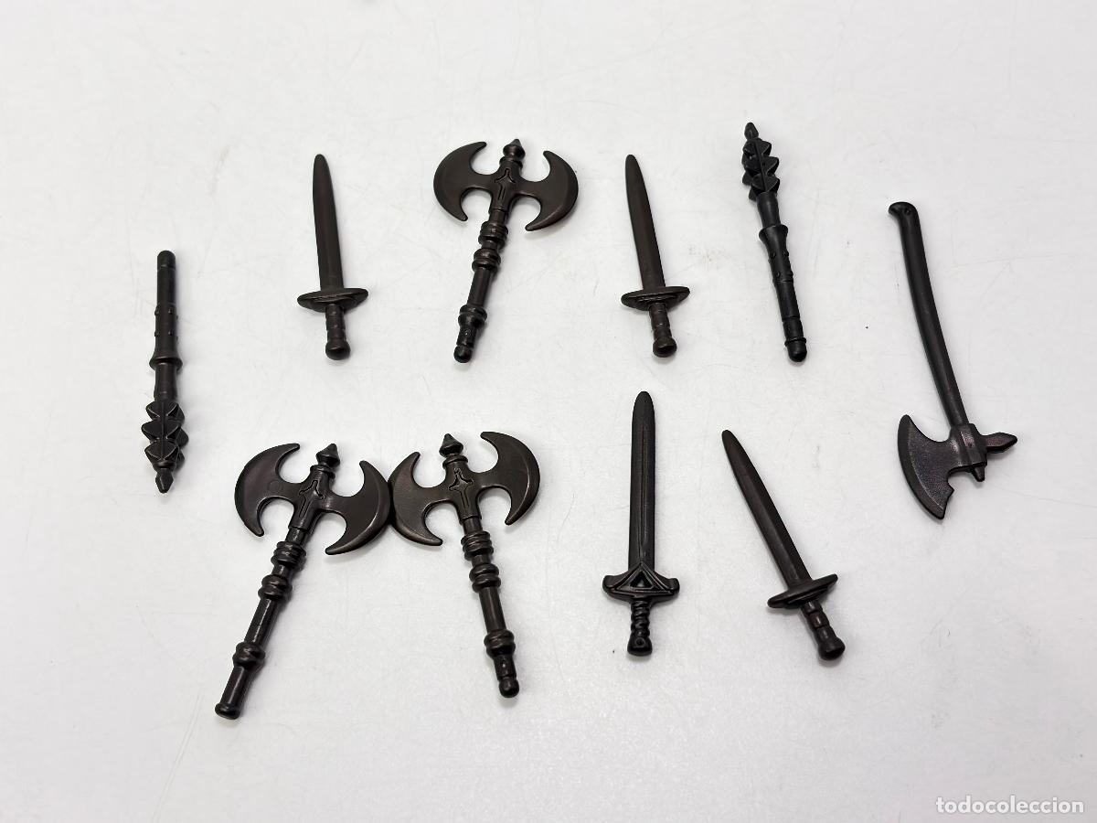 Playmobil: Playmobil lote espada hacha martillo medieval