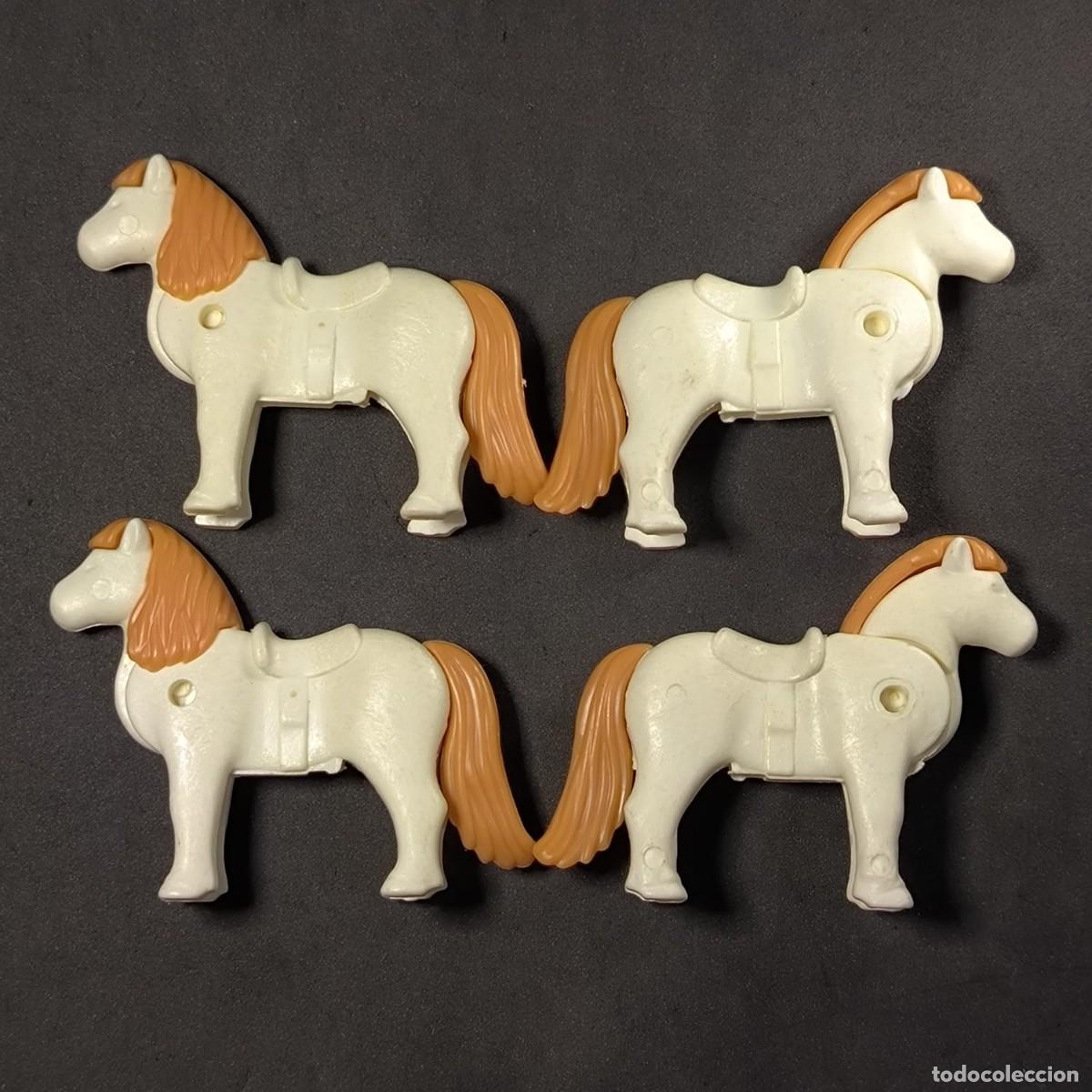 Playmobil: Playmobil 4 ponys blancos ☼